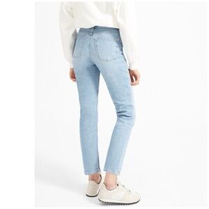 EVERLANE high rise straight leg jean light wash